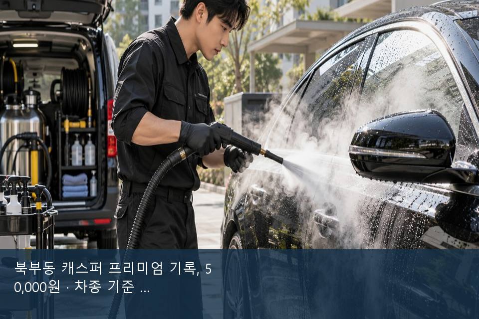 북부동 캐스퍼 프리미엄 기록, 50,000원 · 차종 기준 금액